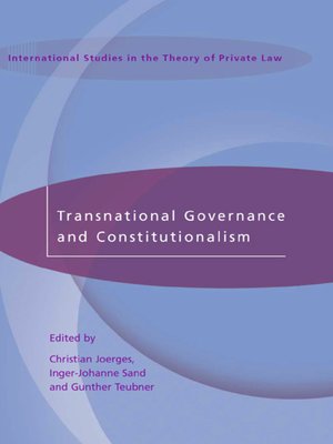 cover image of Transnational Governance and Constitutionalism